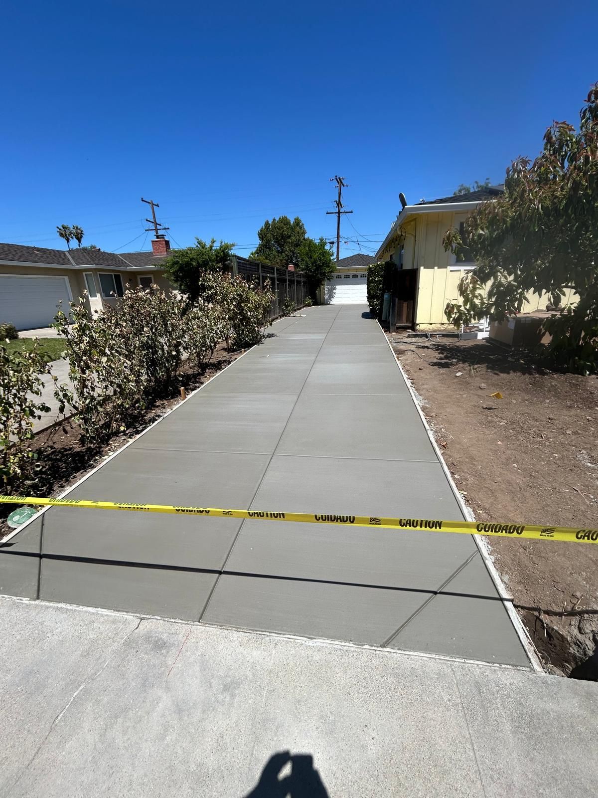 New concrete driveway installation in Portland